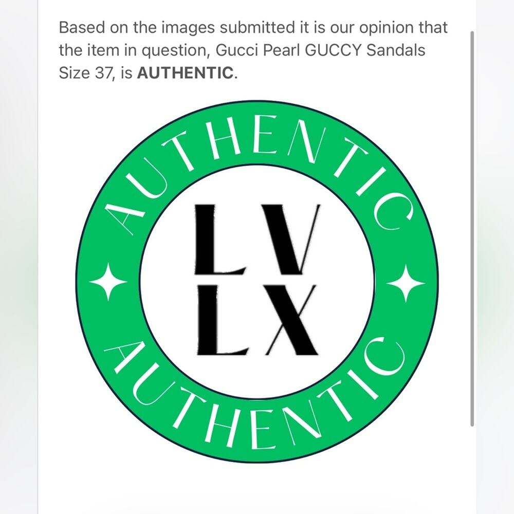 Gucci Pearl Crystal Slide Sandals Womens Size EU 37 - Picture 14 of 15